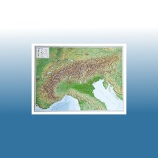 Alpen, Reliefkarte, Groß