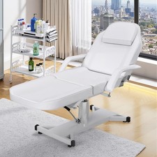 Hydraulische Kosmetikliege Therapieliege Massageliege Tätowierungsstuhl Weiß