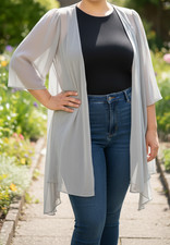 Chiffon Blusen-Jacke