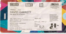 David Garrett Hannover Sammler Ticket von 2013`