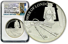 2019 £5 UK 2oz Silver Tower