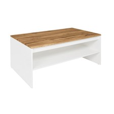 Couchtisch - weiß-Wotan Eiche