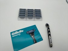 12x Gillette MACH3 Rasierklingen + Rasierer  Neuwertig