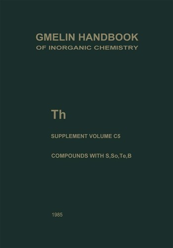 Thorium supplement volume - th.,
