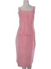 Rosa Vintage Seidenanzug Damen