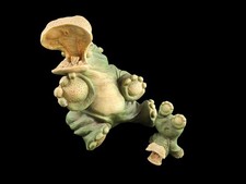 Vintage Gilde Handwerk Polyresin Figur - Nilpferd / Hippo - 10 / 24 cm - 1990er