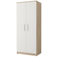Kleiderschrank Kinderzimmer Schrank Jugendzimmer OMEGA III 06 80 cm Sonoma/Weiß