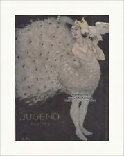 Titelseite der Nummer 5 von 1906 Leo Putz Pfau Vogel Kakadu Kostüm Jugend 1749
