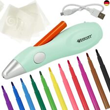 Westcott Elektrischer Farbsprühstift, Airbrush-Set für Kinder mit 12 F