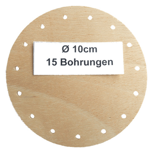 Korbflechtboden rund 10cm - Ø,