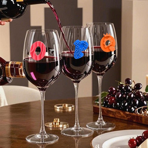 26x wein charms für stielglas - wein,