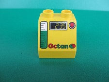 Lego Duplo Motivstein gelb bedruckt Octan Tank Anzeige Pumpe Tankstelle(100422S)