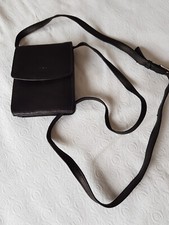 VOi Umhängeportemonnaie Geldbeutel Crossbody Bag Leder schwarz unisex