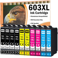 10x Patronen für Epson 603 XL XP-2100 3100 4100 2105 3105 4105 WF-2810 2830 2850