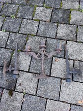 Kerzenständer und 2 Wandkerzen Kerzen Halter Metall