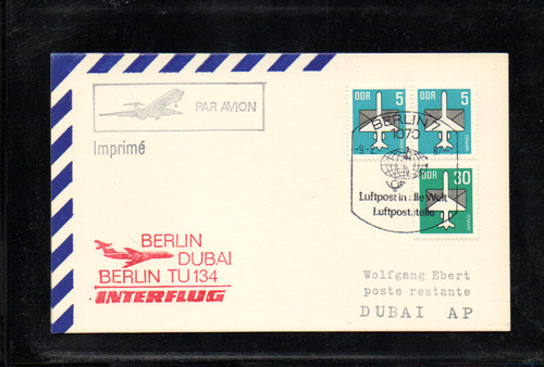 Interflug erstflug berlin - berlin, ddr