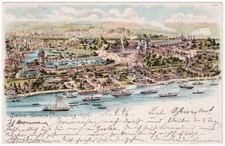 alte Litho-Ak Berlin, Berliner Gewerbeausstellung 1896, gelaufen 1896