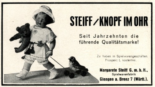 Steiff knopf ohr reklame - ohr,