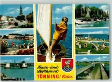 10231016 - 2253 Toenning Markt mit Kirche Schwimmbad Eierbruecke Krabbenfischer