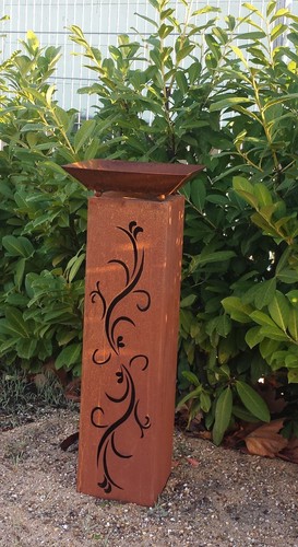 Edelrost säule ranke front - säule,