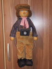 Marionette Puppe Fotograf Reporter 45 cm Handgefertigt 60er Jahre