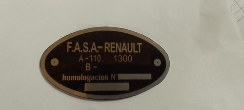 Typenschild renault alpine - typenschild,