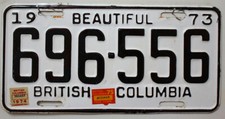 Kanada Nummernschild 1973 1974