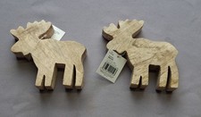 Elch Holz Klein 2er Set