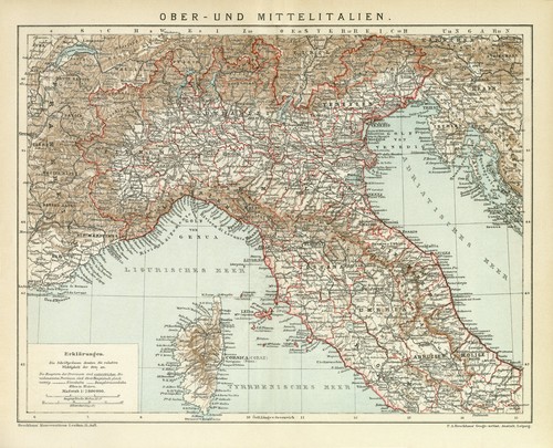Italien nördliche hälfte - italien,