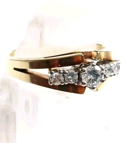 Diamant ring 585 gold 36 - diamant, 0,36