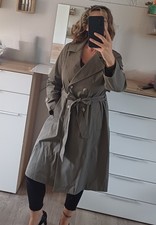 PRIMARK Damen Trenchcoat Gr. L khaki/salbeigrün Mantel neu