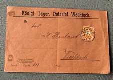 Bavaria Germany 1910 Notariat Viechtach - used XXL cover