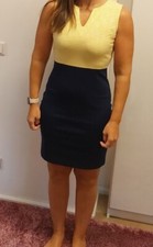 ESPRIT Kleid Gelb gestreift