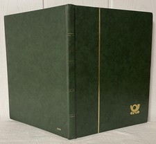 3 ) BRIEFMARKENALBUM A4 LEER in GRÜN mit 16 weiße Seiten ohne Mittelstreifen