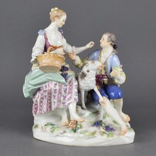 Meissen Schäfergruppe shepherd group Acier Figur figure Porzellanfigur porcelain