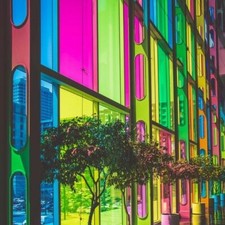 [6,64€/m²] Fensterfolie I Selbstklebende Folie Fenster bunt I Deko Buntglasfolie