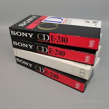 4 Stk. SONY E-240 CD Clarity Durability VHS Leerkasette ~ 4 Std. ~ NEU in Folie