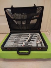 Messer-Set, handgearbeitet im Aktenkoffer 11teilig  - Unbenutzt -