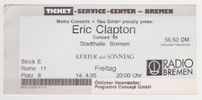 ERIC CLAPTON - Konzertticket – 14.4.1995 Stadthalle Bremen, gebraucht