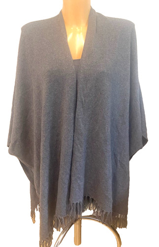 Cashmere poncho grau 100 - cashmere, 100%