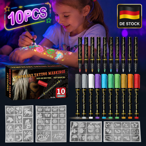 10pack tattoo stifte - stifte, kinder