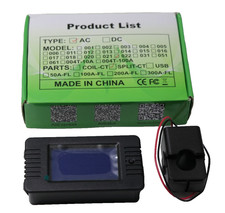 LCD Digitalanzeige Amperemeter 6-in-1 AC 80-260V 100A Multimeter leistungsmesser