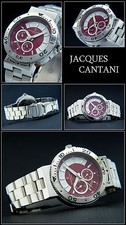 Jacques Cantani Unisex Uhr Edelstahl Kalender JC-665 Biker watch 39mm