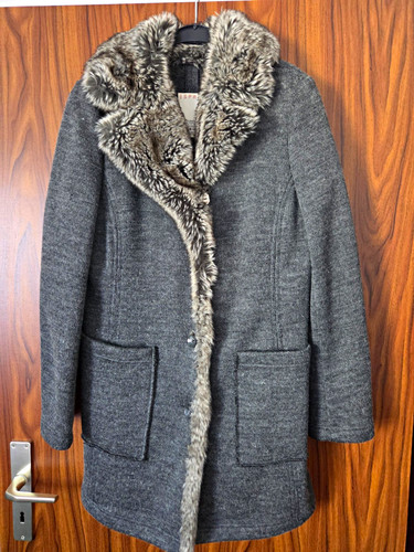 Esprit damen mantel lang grau - mantel,