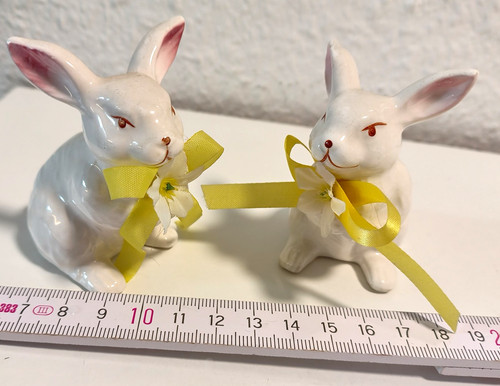 Keramik hasen figur set - keramik,