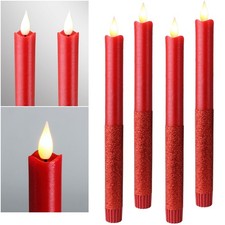 4er Set LED Stab-Kerze