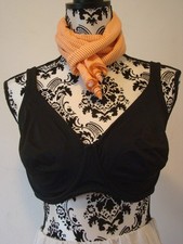 NUANCE  Bügel BH Minimizer Shirt BH 85F ohne Naht schwarz BW/Elasth.