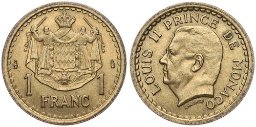 Monaco franc franken - -,