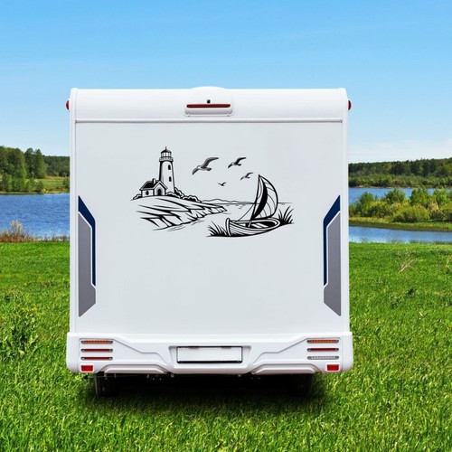 Leuchtturm wohnmobil aufkleber - leuchtturm,