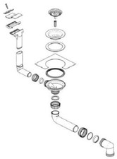 Blanco 229360 Ablaufgarnitur 1 x 3,5'' Sieb für Classic 45S Silgranit